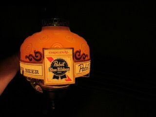 VTG PABST BLUE RIBBON BEER SIGN BACK BAR MOTION LAMP TAVERN REC ROOM MAN CAVE 3