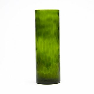 Vintage Swedish Lindhammar Green Art Glass Vase C.  1970
