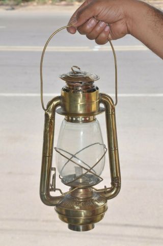 Vintage Dietz Junior Brass Handcrafted Kerosene Table Lamp / Lantern,  Usa