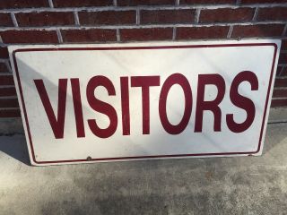 Vintage Football Wood Sign Visitors Bleachers Or Locker Room Rare Texas