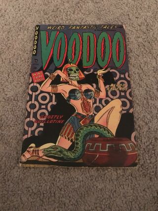 Voodoo 8 Rare Golden Age Comic Vg To Vg,  Tape On Cover.  Severed Head Panels