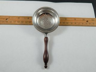 Vintage Sterling Silver Wood Handle Tea Strainer Graff Washbourne & Dunn No Mono 7