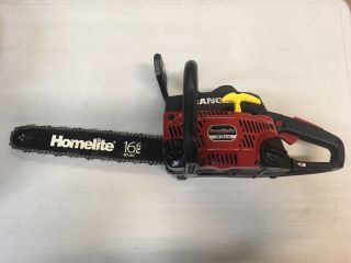 Vintage Homelite 16” Chainsaw W.  Carry Case