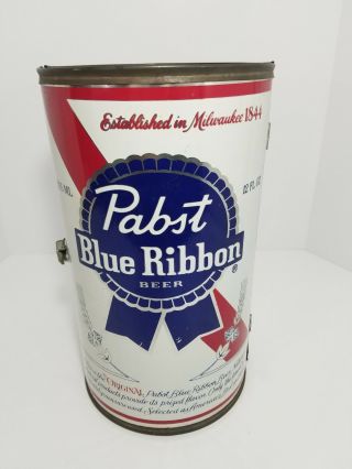Pabst Blue Ribbon Beer Big Metal Beer Can.  Vintage.  Man cave.  14 