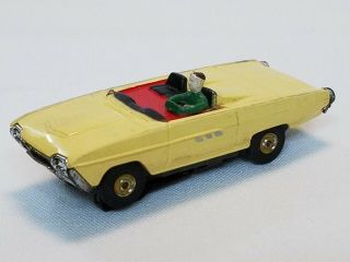 Vintage Aurora Thunderjet 500 Ford Thunderbird Slot Car Yellow Ho Convertible
