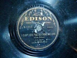 2 vintage Edison Needle Type Electric 78 rpm 10 