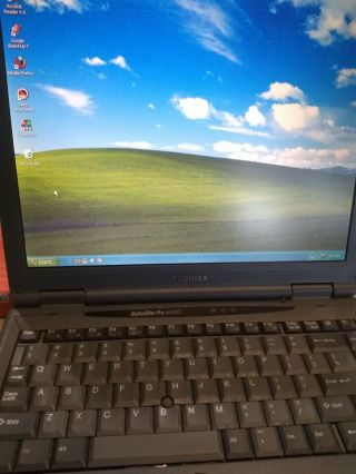 Vintage Toshiba Satellite 4600 Laptop,  Windows XP,  256 MB Ram,  great 2