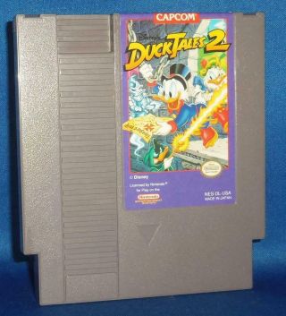 Vintage Authentic Nintendo Nes Disney Ducktales 2 Video Game Cartridge