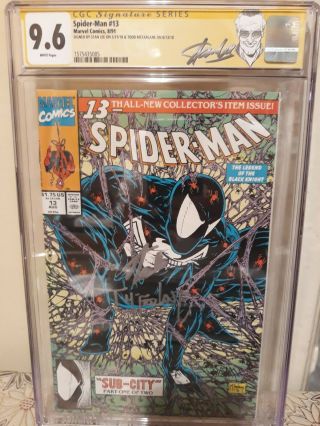 Spider - Man 13 Cgc 9.  6 Ss Stan Lee Todd Mcfarlane Classic Marvel Rare