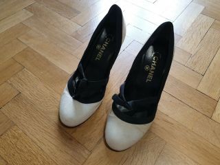 Vintage Chanel High Heel Toes Made In Italy.  No 38.