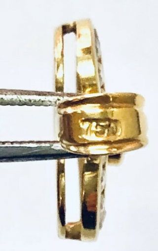 Vintage 18K Gold and Diamond Heart Shaped Pendant Necklace 18 Karat Yellow Gold 6
