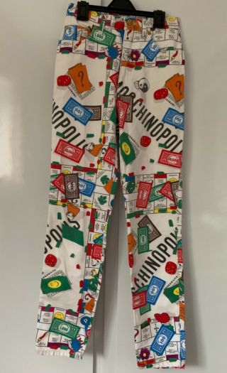 L@@k Moschino Vintage Iconic 1990s Monopoly Moschinopolis Jeans Size 6 Vgc L@@k