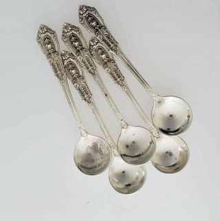 Wallace Sterling Silver Salt Spoons Set Of 5 Jt - Wss7