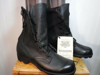 Military Vintage 1993 Black Leather Boots Nos Mens Size 9