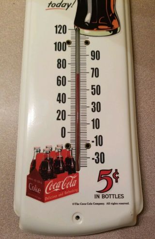 VINTAGE DRINK COCA COLA THERMOMETER GENERAL/STORE ADVERTISING SIGN 3