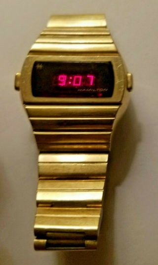 Vintage 1972 Hamilton Qed Led Watch - - 10k Gold Filled - - Pre - Pulsar