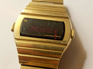 Vintage 1972 Hamilton QED LED Watch - - 10K Gold Filled - - Pre - Pulsar 2