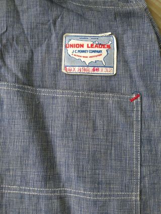 VTG JC Penney Overalls Union Made USA 40 x 32 8