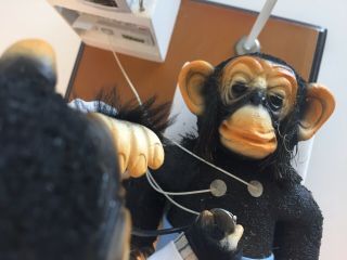 Vintage Chimp Monkey Cardiologist Doctor Diorama Figurine UNIQUE Rare Unusual 3