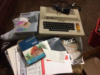 Vintage Atari 800 Computer And Manuals