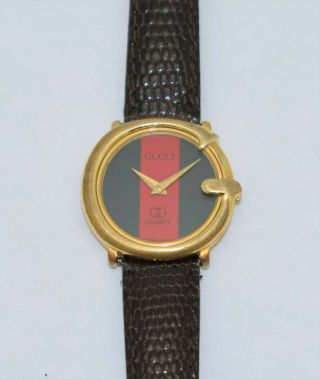 Vintage Gucci Green & Red Dial G - Bezel Swiss Quartz Watch 42 3600 208 W/new Batt