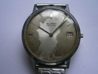 Vintage Gents Wristwatch Buren Intra - Matic Automatic Watch Spares 1281