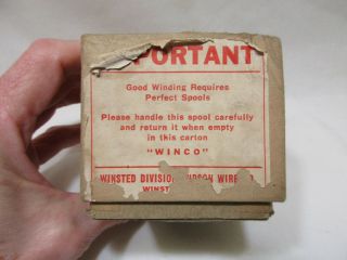 Vintage Enameled Copper Magnet Wire,  WINSTED Div.  HUDSON Wire,  46 (?) Gauge 8