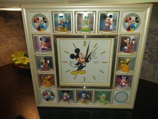 Disney Seiko Musical Wall Clock - Qfw101w Rare