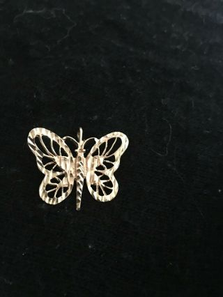 Vintage 14 Kt Gold Butterfly Pendant 3 Gms.
