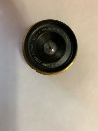 Vintage Camera Lens Zeiss Protar Bausch Lomb Series V 5 x 7 5
