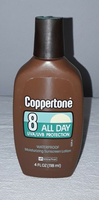 Vintage Coppertone 8 All Day Sunscreen Sun Tan Lotion