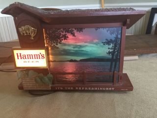 Hamms Beer Vintage Dawn To Dusk Sunrise To Sunset Lighted Motion Sign 1960 