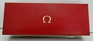 Omega Watch Box Vintage Wristwatch Box Case Red Gold Case Display Omega Box