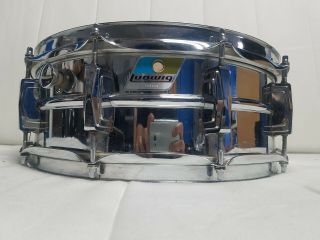 Rare Vintage 1970s Supraphonic Snare Drum Drum Blue Olive Badge 14x5