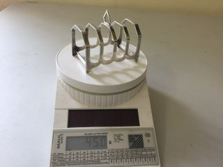 Vintage Hallmarked Solid Silver Toast Rack Art Deco.  - 21