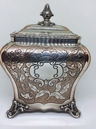 C1790 Georgian Sheffield Silver Plate Tea Caddy Box 18th Century