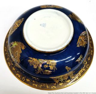 Carlton Ware Kang Hsi 2021 Vintage Art Deco Gilt Porcelain Centerpiece Bowl 8