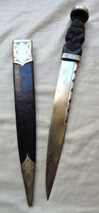 Vintage Highland Knife Scottish Dirk Scots Dagger Skean Dhu No Rob Roy Sword