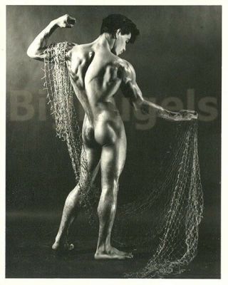 1960s Vintage Kris Studio Male Nude Defined Back Smooth Muscle Butt Beefcake