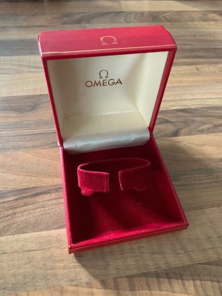 Vintage Omega Red Watch Box With Hinge