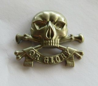 17th/21st Lancers (death Or Glory) Regiment Cap Badge Deaths Head Skull Old Rare