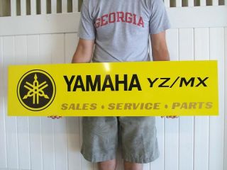 Vintage Style Yamaha Motorcycle Dealer Sign 4 