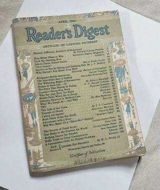 Ww Ii " Service Edition " Rare Vintage Readers Digest April 1943,  Military