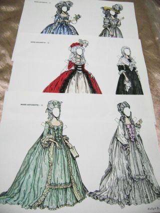 VTG PAPER DOLLS ORIGINAL1991 MARIE ANTOINETTE RALPH HODGDON SIGNED 22 PAGES 7