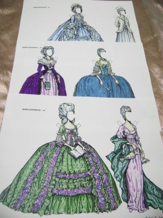 VTG PAPER DOLLS ORIGINAL1991 MARIE ANTOINETTE RALPH HODGDON SIGNED 22 PAGES 8