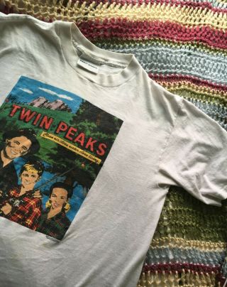 Visit Twin Peaks 1990 David Lynch Stanley Desantis Vintage T - Shirt 90s M/l