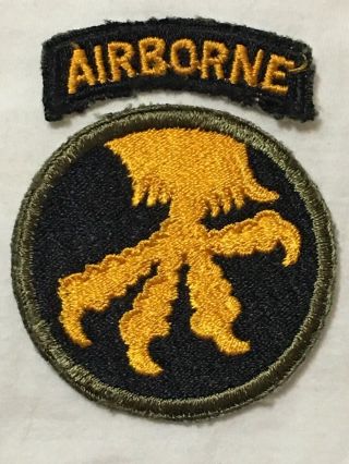Wwii Us Army 17th Airborne Division Patch & Tab