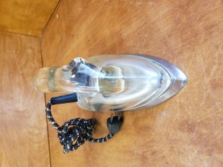 WWII Glass Iron VERY RARE Clear Saunders Model 1038 Pirex Glass 4