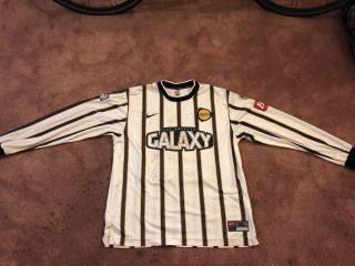 Vintage 1999 Nike La Galaxy Mls Soccer Jersey Signed Men 