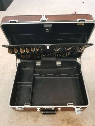 Vintage Platt Cases For Business & Industry Leather Tool Case RARE 1980s 3